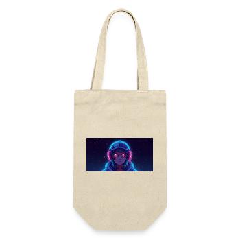 Neon gamer avec casque - Sac à bouteille - nature - Devant