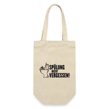 Don't forget to rinse! (Against Right / Black) - Gift Bag for Bottles - nature - Front