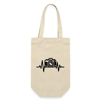 Camera Heartbeat – Photographer Gift - Gift Bag for Bottles - nature - Front