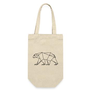 Polar Bär Polygon Eisbär Symbol - Geschenkbeutel für Flaschen - Natur - Vorne
