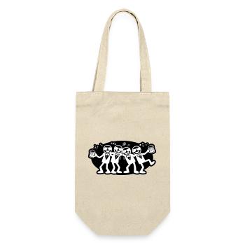 Groom Friends Group Beer - Gift Bag for Bottles - nature - Front