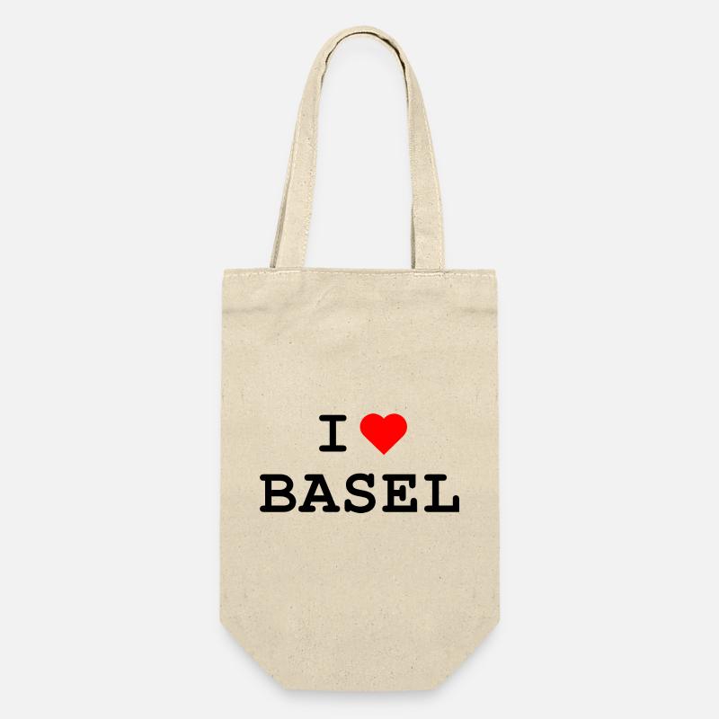J’adore Bâle - Ich liebe Basel - Sac à bouteille - nature