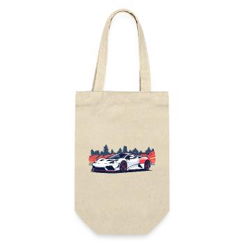 Racing supercar with a red accent - Gift Bag for Bottles - nature - Front
