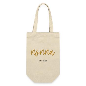 nonna est 2026 - Geschenkbeutel für Flaschen - Natur - Vorne
