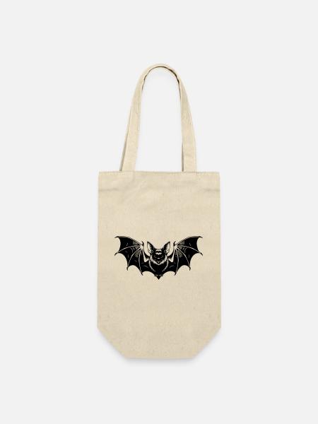 Fledermaus Gothic Illustration - Geschenkbeutel für Flaschen - Natur