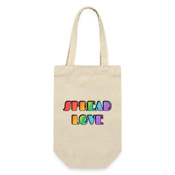 Spread Love Rainbow Typography - Gift Bag for Bottles - nature - Front