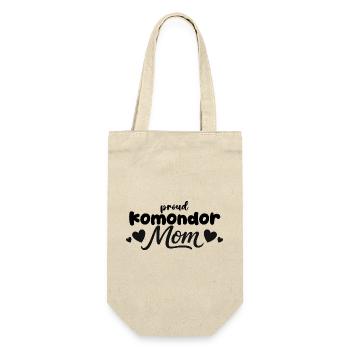 Proud Mop Dog Mother, Komondor - Gift Bag for Bottles - nature - Front