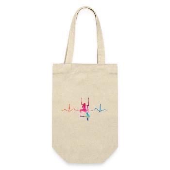 Aerialist Hearbeat ECG Cloud Swing Trapezoid - Gift Bag for Bottles - nature - Front