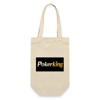 Pokerking Gold-Logo - Geschenkbeutel für Flaschen - Natur - Vorne