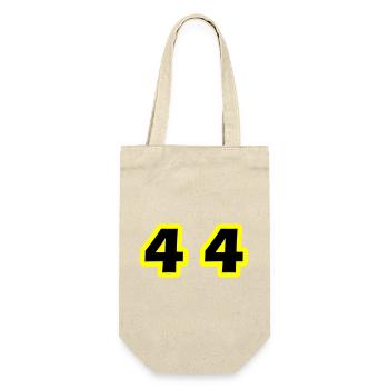 44 Zahl symbol - Geschenkbeutel für Flaschen - Natur - Vorne