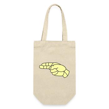 hand_pistole02 - Geschenkbeutel für Flaschen - Natur - Vorne