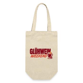 Glühwein Weekend mit Glühwein-Grafik - Geschenkbeutel für Flaschen - Natur - Vorne