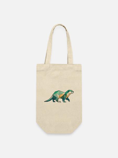 Walking Poly Otter - Geschenkbeutel für Flaschen - Natur