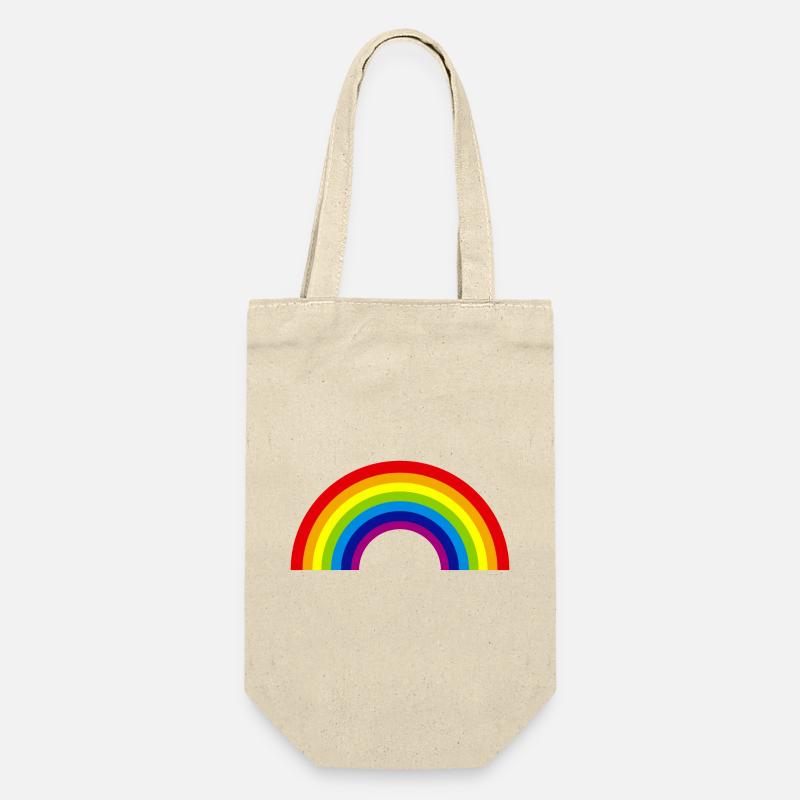 regenbogen - Geschenkbeutel für Flaschen - Natur