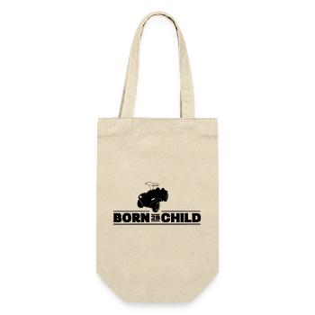 Born 2B Child - Bobbycar - Geschenkbeutel für Flaschen - Natur - Vorne