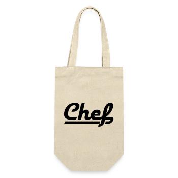 Chef - Geschenkbeutel für Flaschen - Natur - Vorne
