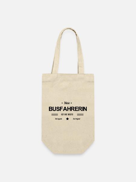 Beste Busfahrerin - Geschenkbeutel für Flaschen - Natur