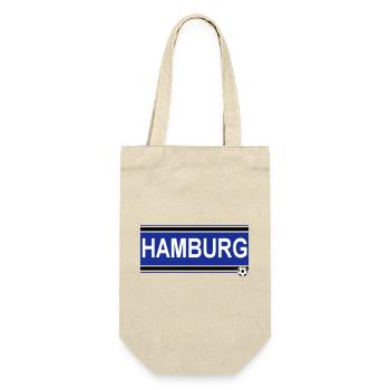 Hamburg , Tradition , Hamburg Fussball Fan (25) - Geschenkbeutel für Flaschen - Natur - Vorne