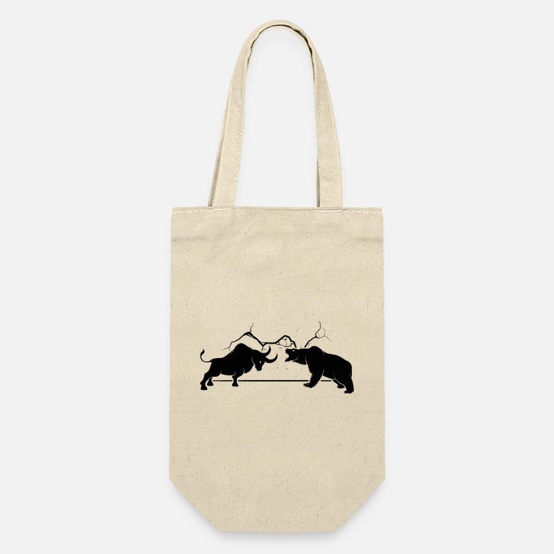 Bulle VS Bär - Geschenkbeutel für Flaschen - Natur
