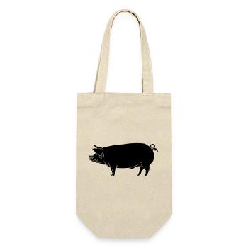 Pig shadow image logo - Gift Bag for Bottles - nature - Front