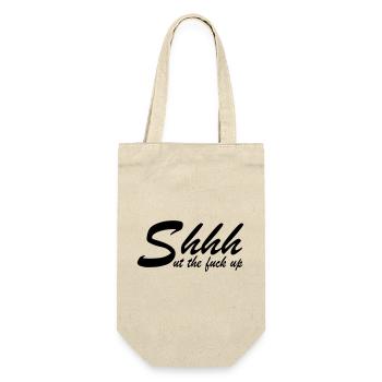 Halt den Mund! - Geschenkbeutel für Flaschen - Natur - Vorne