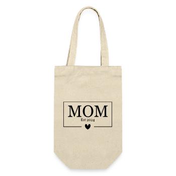 Mama Est 2024 - Geschenkbeutel für Flaschen - Natur - Vorne