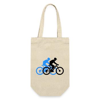 Mountain Bike Bicycle Man Silhouette - Gift Bag for Bottles - nature - Front