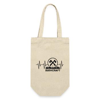 Herzschlag Bushcraft Axt Logo survival Symbol Wald - Geschenkbeutel für Flaschen - Natur - Vorne