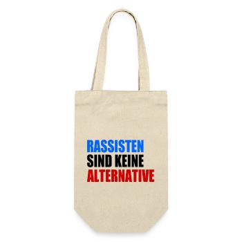 rassisten sind keine alternative - Geschenkbeutel für Flaschen - Natur - Vorne