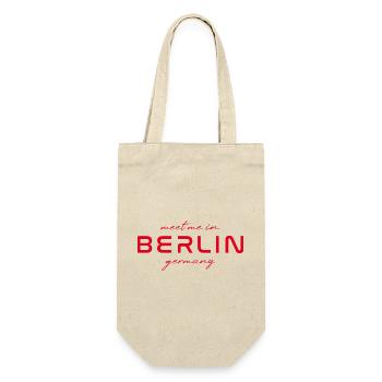 Berlin Deutschland Fan Flagge Design T Shirt - Geschenkbeutel für Flaschen - Natur - Vorne