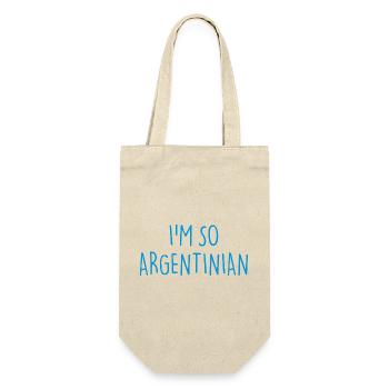 JE SUIS TELLEMENT ARGENTIN Argentine - Sac à bouteille - nature - Devant