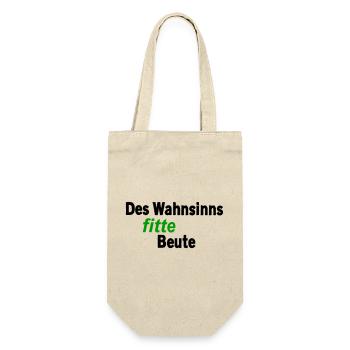Wahnsinns fitte Beute - Geschenkbeutel für Flaschen - Natur - Vorne