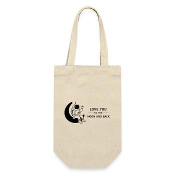 Je t’aime jusqu’à la lune et je reviens gribouiller - Sac à bouteille - nature - Devant