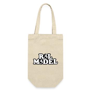RoL MoDel – Rollstuhldesign für Frauen # - Geschenkbeutel für Flaschen - Natur - Vorne