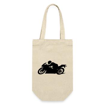 motorrad - Geschenkbeutel für Flaschen - Natur - Vorne