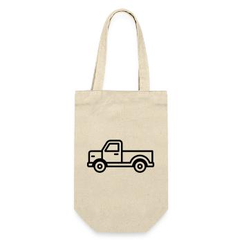 Lkw - Geschenkbeutel für Flaschen - Natur - Vorne