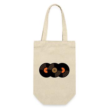 Vinyl Records Collection Music Fan - Gift Bag for Bottles - nature - Front