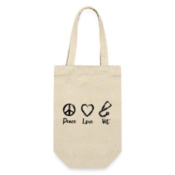 Vet Love - Gift Bag for Bottles - nature - Front
