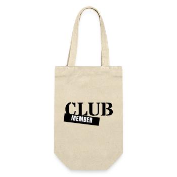 Club Member - Verein Mitglied Team Party Gruppe - Geschenkbeutel für Flaschen - Natur - Vorne