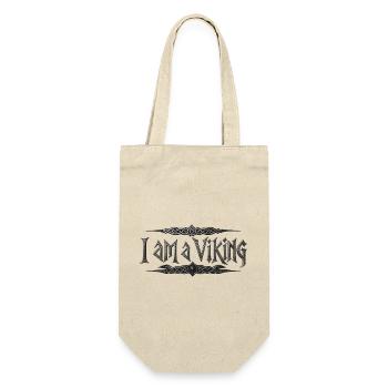 I Am A Viking – Celtic Knot Typography - Gift Bag for Bottles - nature - Front