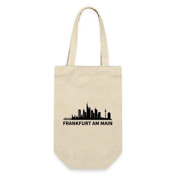 Skyline Frankfurt am Main - Geschenkbeutel für Flaschen - Natur - Vorne