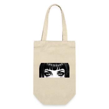 Conception en forme de goutte aux yeux noirs et blancs - Sac à bouteille - nature - Devant