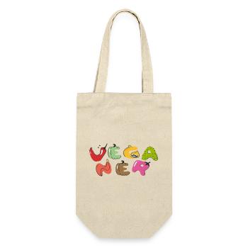 Vegan - Gift Bag for Bottles - nature - Front