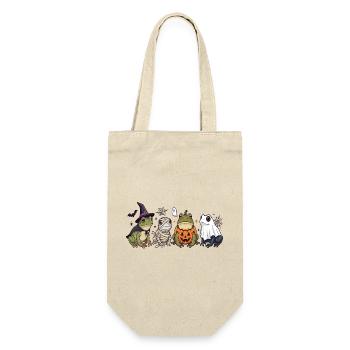 Unheimliche Frösche Geister-Halloween - Geschenkbeutel für Flaschen - Natur - Vorne