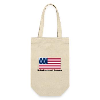 USA Fahne - Geschenkbeutel für Flaschen - Natur - Vorne
