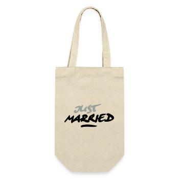 just married 2C - Geschenkbeutel für Flaschen - Natur - Vorne