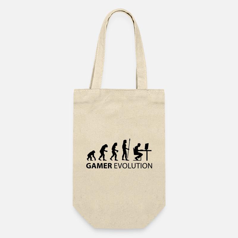 gamer evolution - Geschenkbeutel für Flaschen - Natur