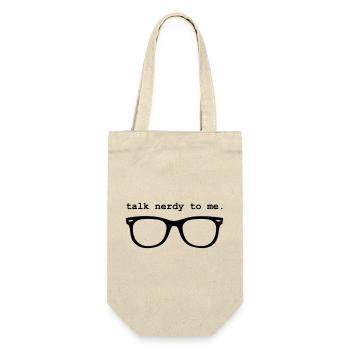 Geek - TALK NERDY TO ME. - Sac à bouteille - nature - Devant