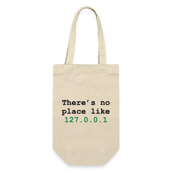 there's no place like 127.0.0.1 - Gift Bag for Bottles - nature - Front