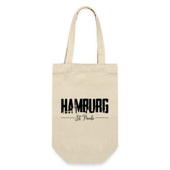 Hamburg St. Pauli, Reeperbahn, Kiez - Geschenkbeutel für Flaschen - Natur - Vorne
